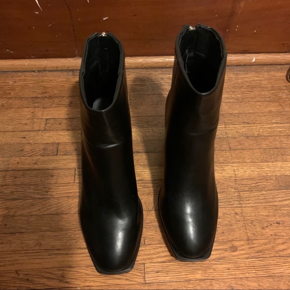 square toe platform booties - Picture 3 of 4